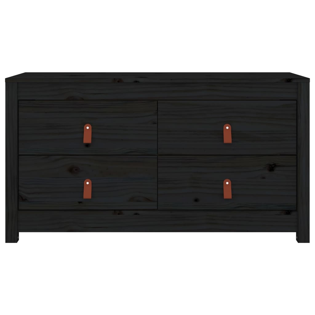 Senkki musta 100x40x54 cm täysi mänty - Sisustajankoti.fi