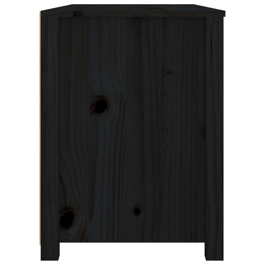Senkki musta 100x40x54 cm täysi mänty - Sisustajankoti.fi