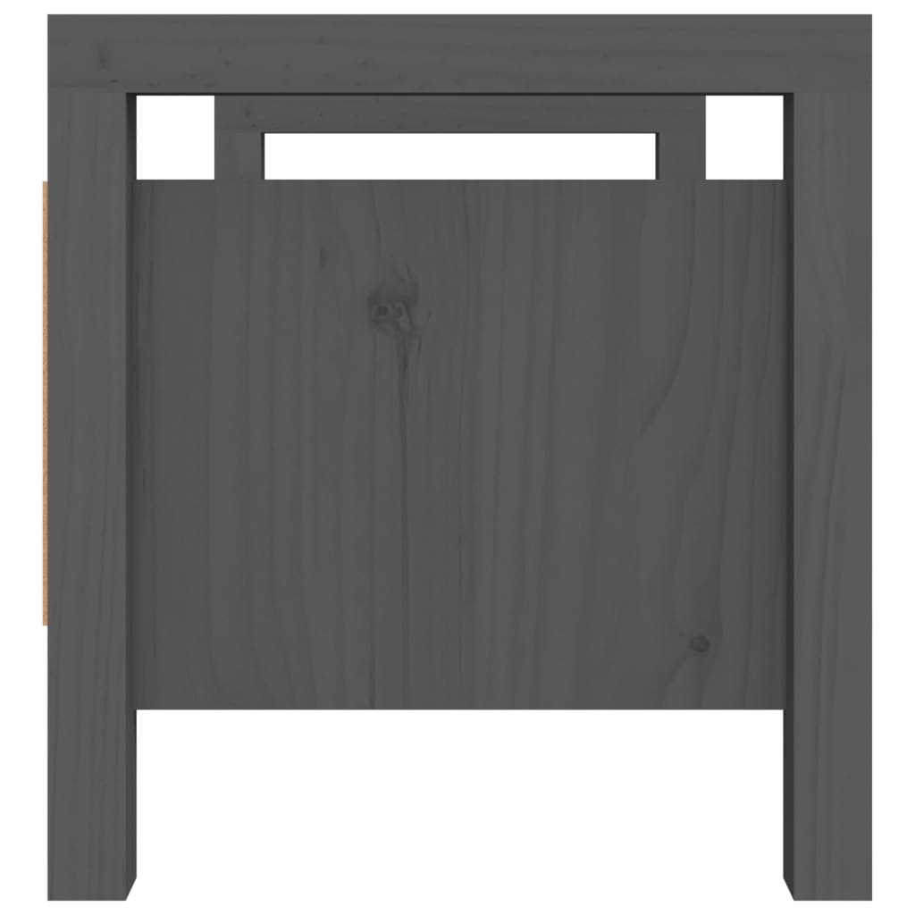 Eteisen penkki harmaa 80x40x43 cm täysi mänty - Sisustajankoti.fi