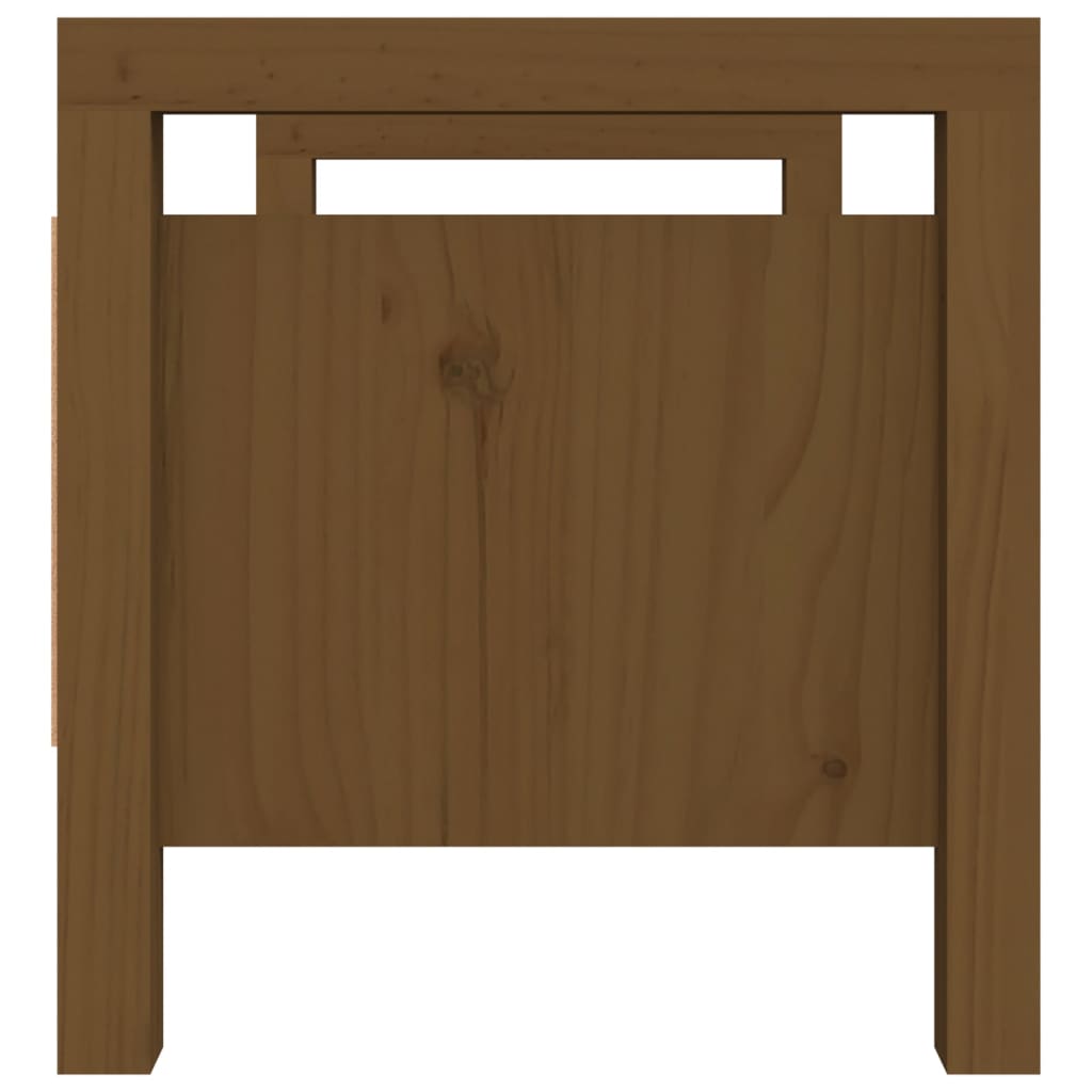 Eteisen penkki hunajanruskea 80x40x43 cm täysi mänty - Sisustajankoti.fi