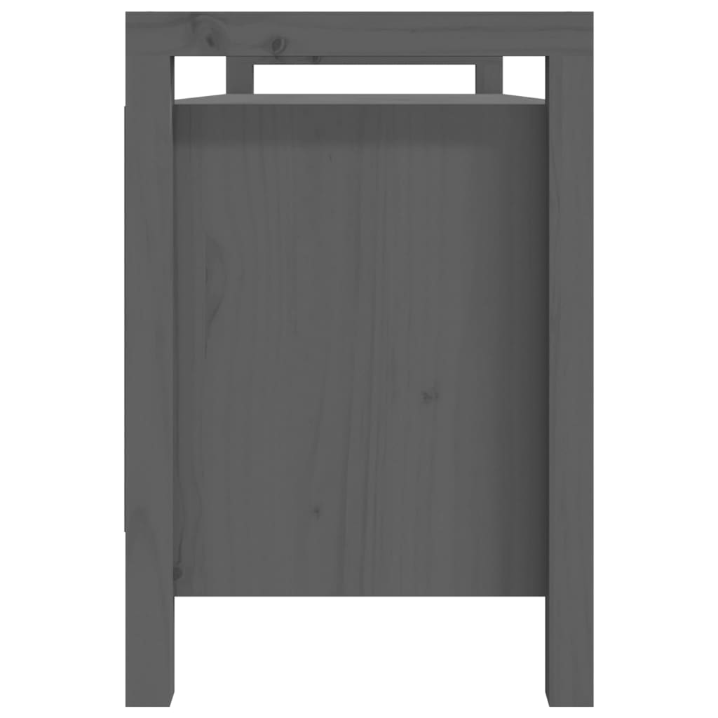 Eteisen penkki harmaa 110x40x60 cm täysi mänty - Sisustajankoti.fi
