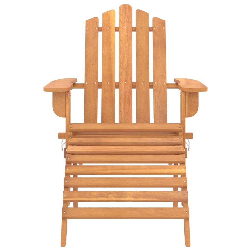 Puutarhan Adirondack tuolit jalkatuilla 2 kpl täysi akasiapuu - Sisustajankoti.fi