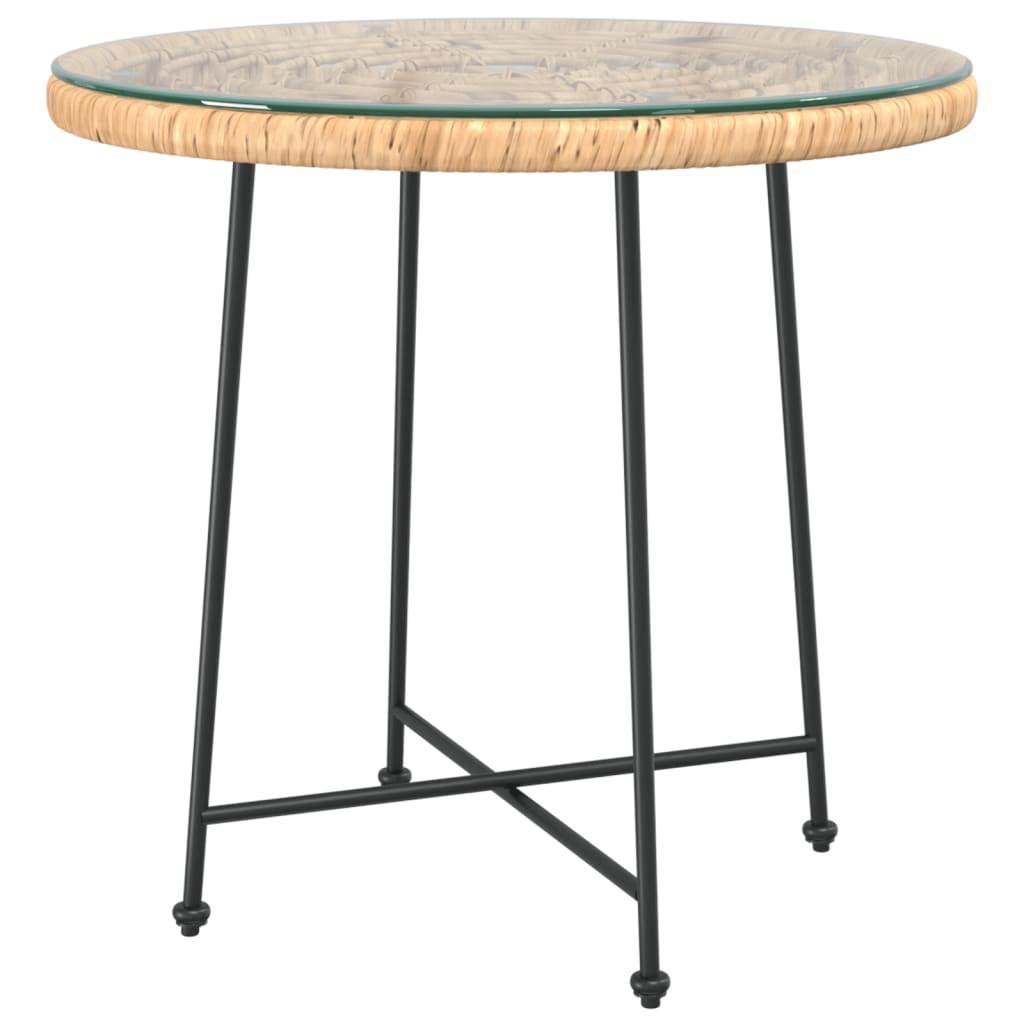 Ruokapöytä Ø80 cm karkaistu lasi ja teräs - Sisustajankoti.fi