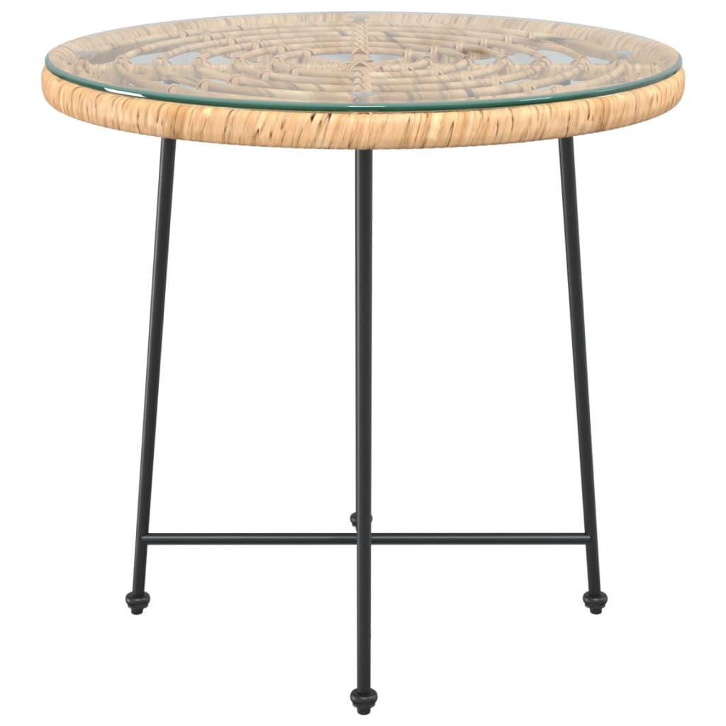 Ruokapöytä Ø80 cm karkaistu lasi ja teräs - Sisustajankoti.fi