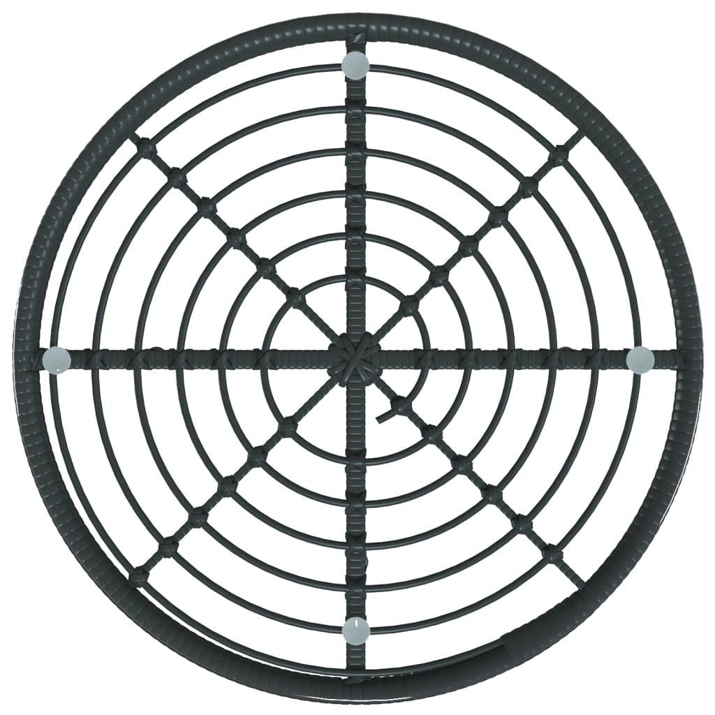 Ruokapöytä musta Ø80 cm karkaistu lasi ja teräs - Sisustajankoti.fi