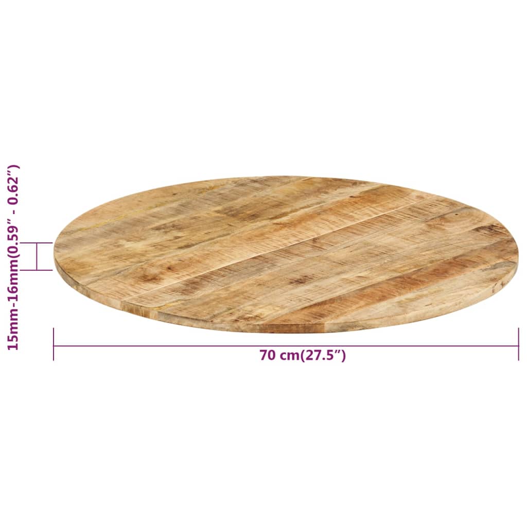 Pöytälevy 15-16 mm 70 cm täysi mangopuu - Sisustajankoti.fi