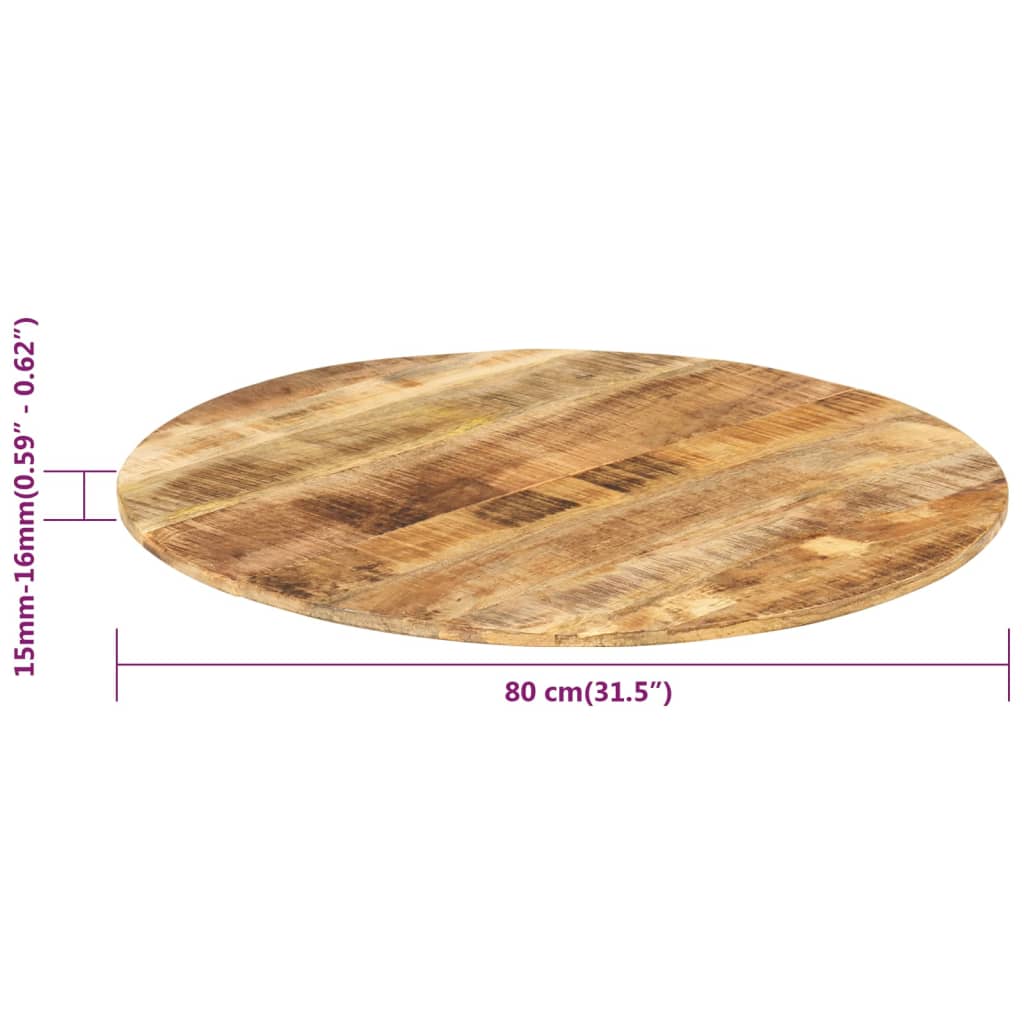 Pöytälevy 15-16 mm 80 cm täysi mangopuu - Sisustajankoti.fi