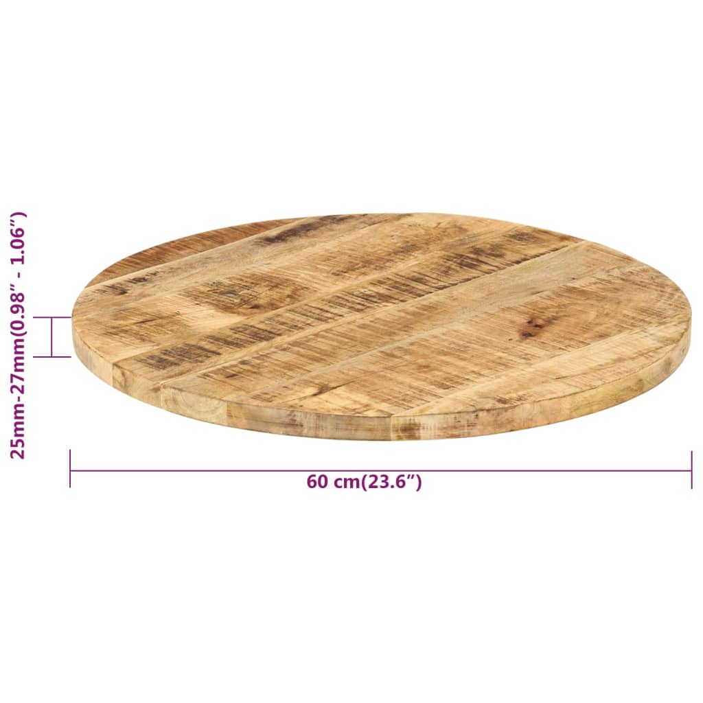 Pöytälevy 25-27 mm 60 cm täysi mangopuu - Sisustajankoti.fi