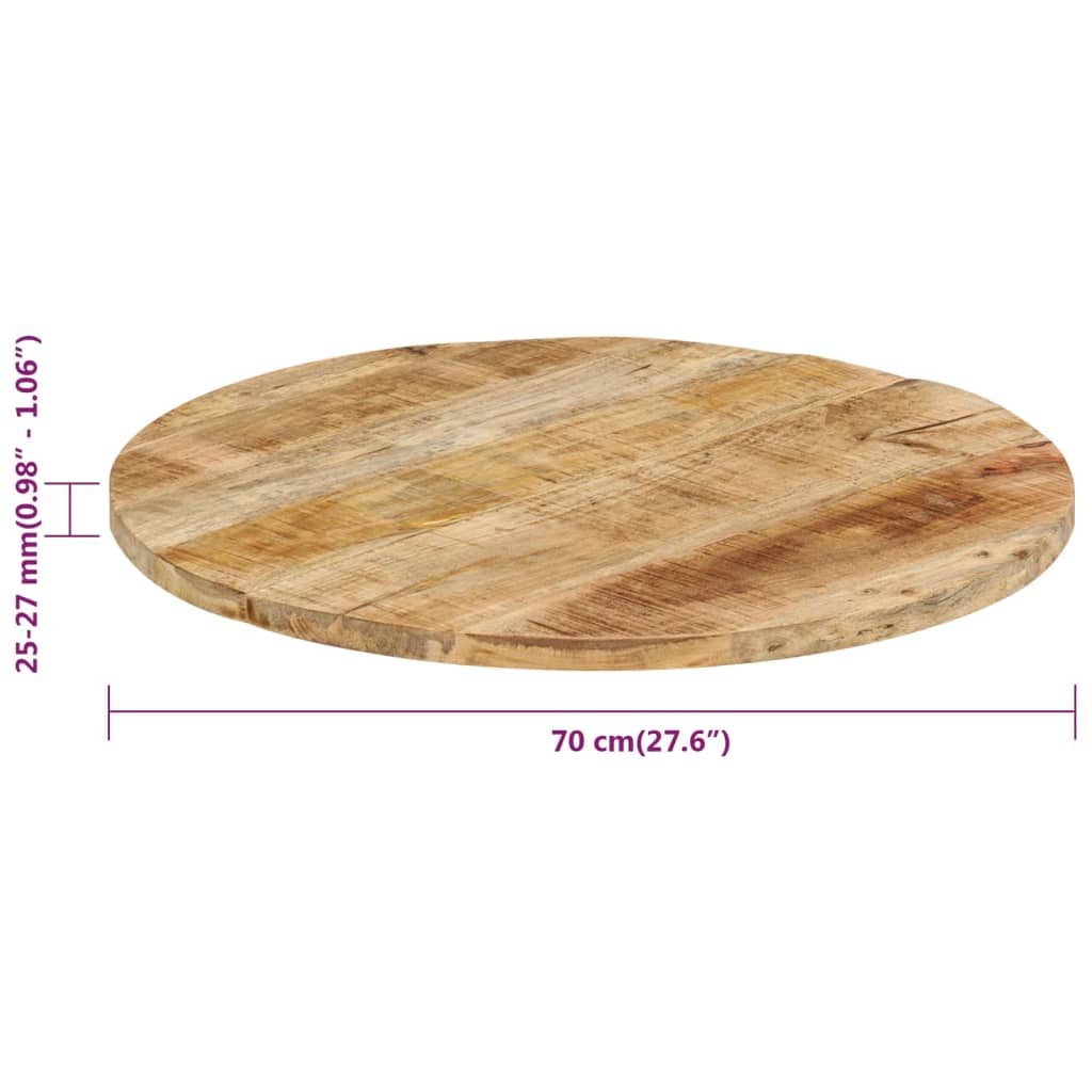 Pöytälevy 25-27 mm 70 cm täysi mangopuu - Sisustajankoti.fi