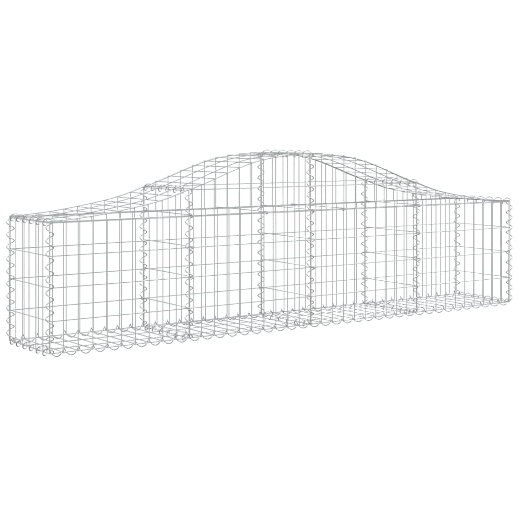 Kaarevat kivikorit 8 kpl 200x30x40/60 cm galvanoitu rauta - Sisustajankoti.fi