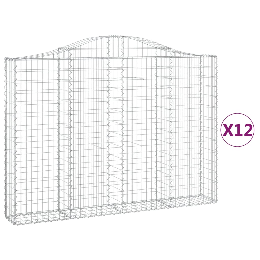 Kaarevat kivikorit 12 kpl 200x30x140/160 cm galvanoitu rauta - Sisustajankoti.fi