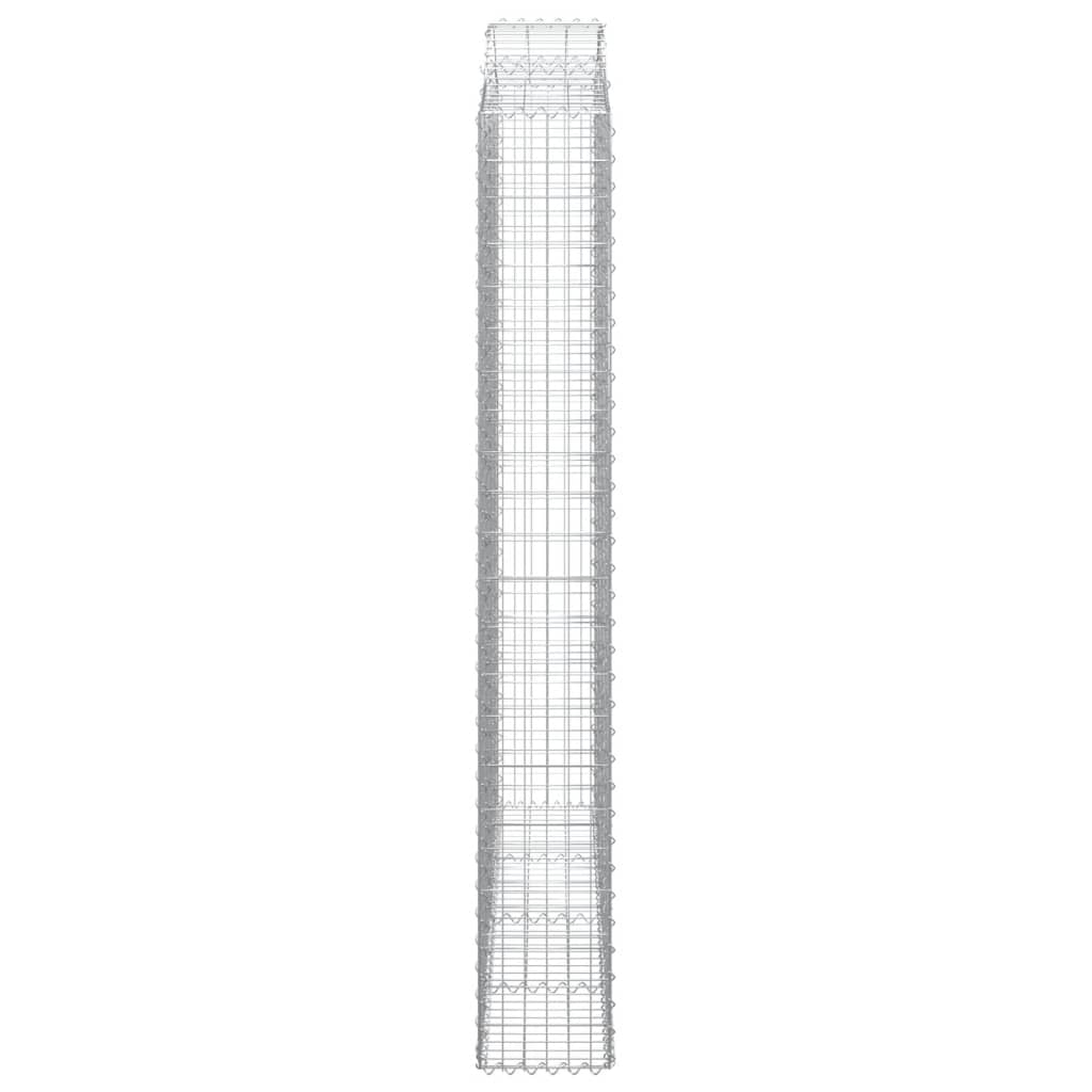Kaarevat kivikorit 3 kpl 200x30x220/240 cm galvanoitu rauta - Sisustajankoti.fi