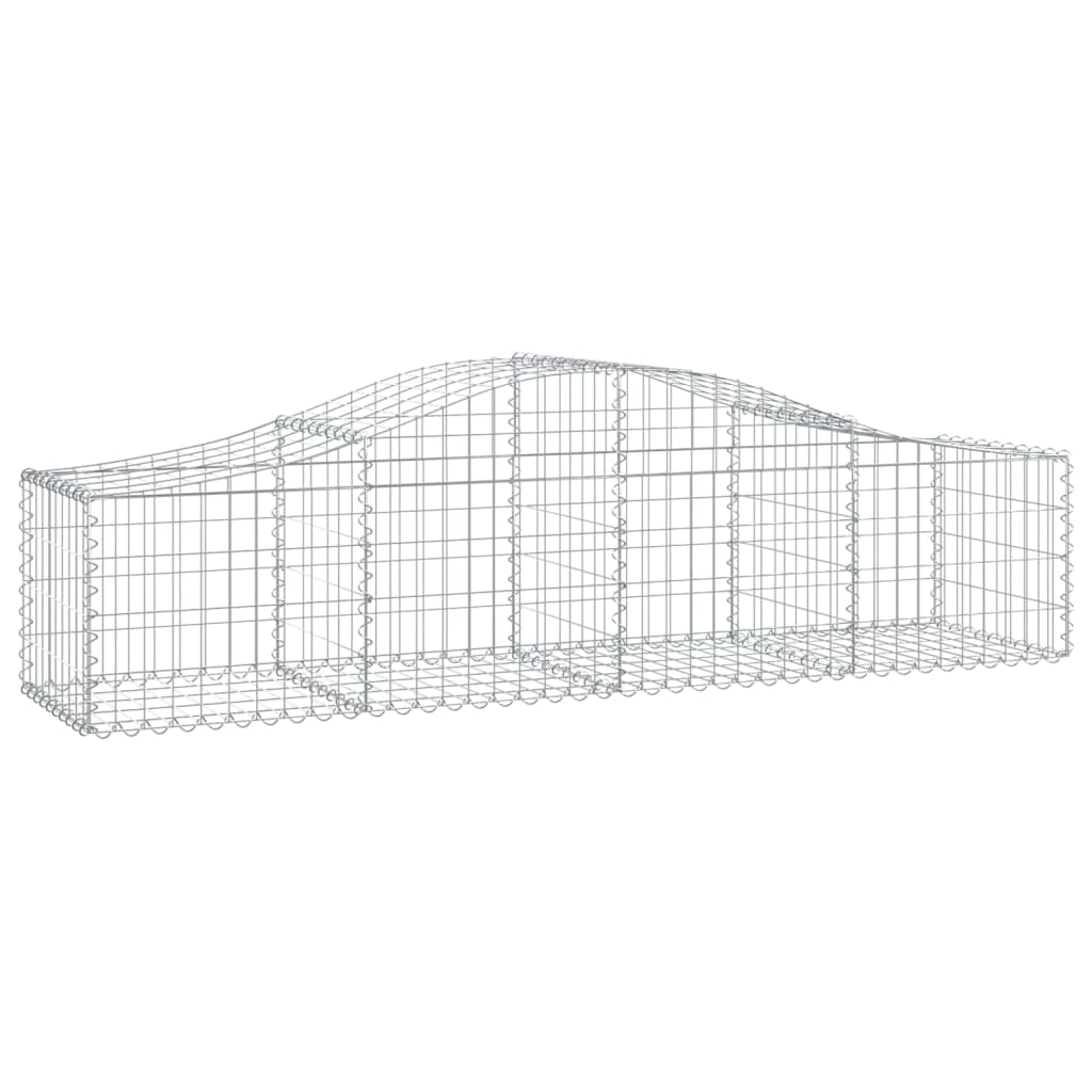 Kaarevat kivikorit 8 kpl 200x50x40/60 cm galvanoitu rauta - Sisustajankoti.fi