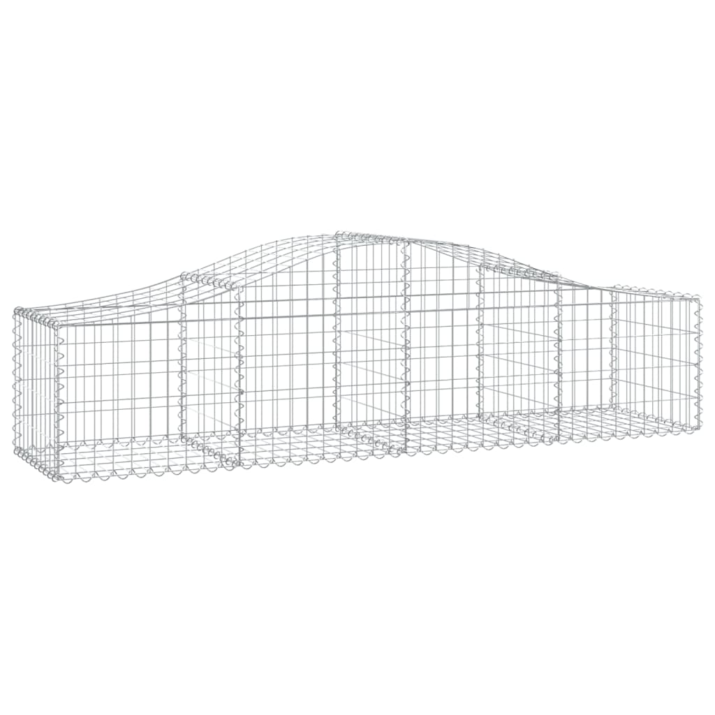 Kaarevat kivikorit 10 kpl 200x50x40/60 cm galvanoitu rauta - Sisustajankoti.fi