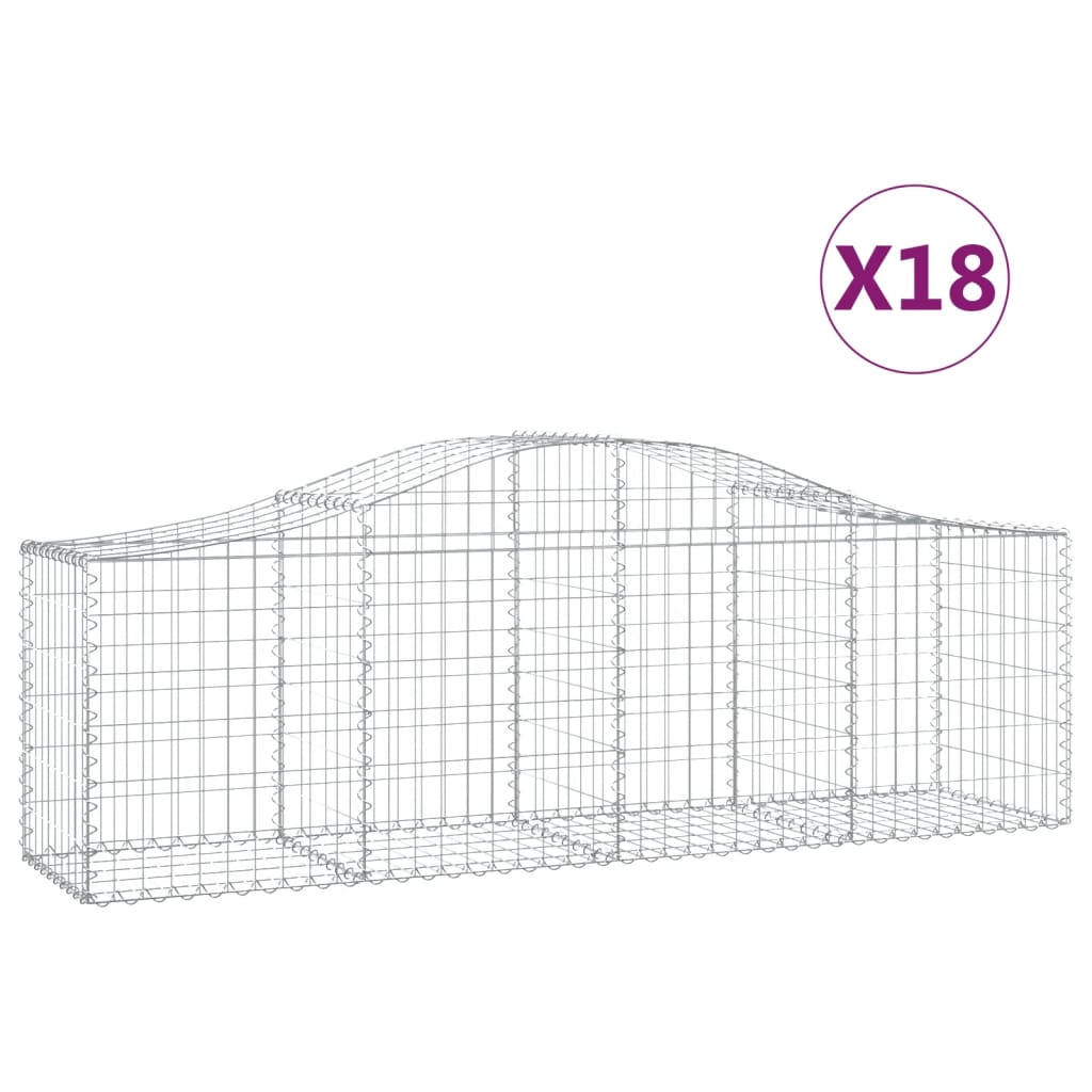 Kaarevat kivikorit 18 kpl 200x50x60/80 cm galvanoitu rauta - Sisustajankoti.fi