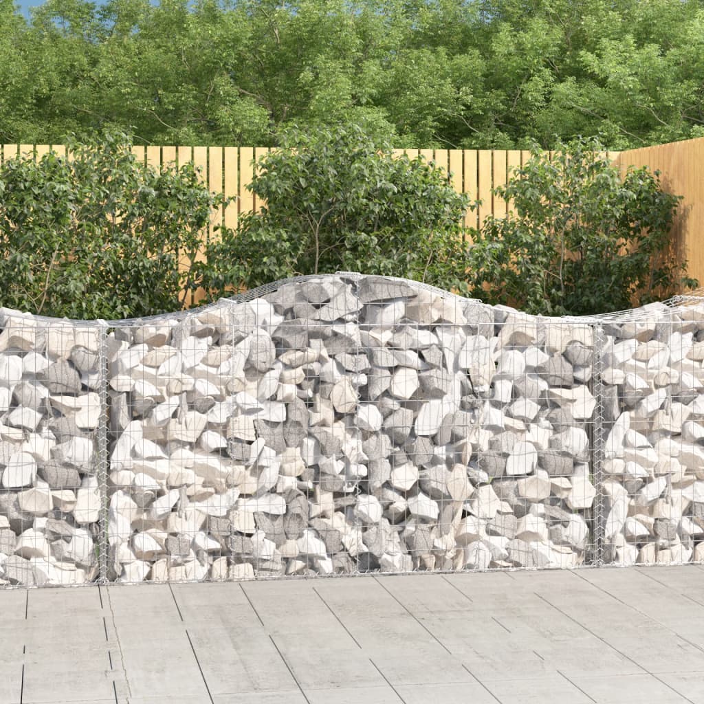 Kaarevat kivikorit 3 kpl 200x50x100/120 cm galvanoitu rauta - Sisustajankoti.fi