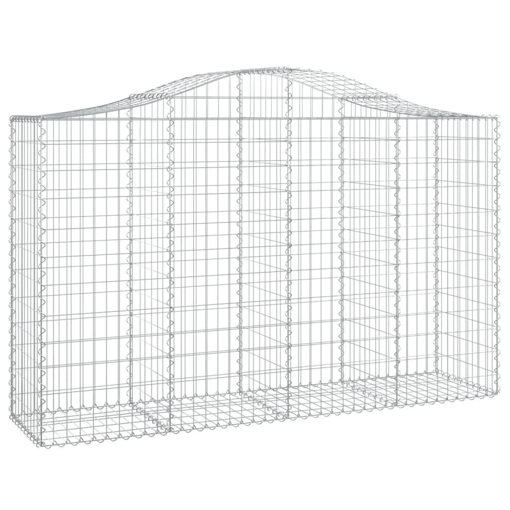 Kaarevat kivikorit 4 kpl 200x50x120/140 cm galvanoitu rauta - Sisustajankoti.fi