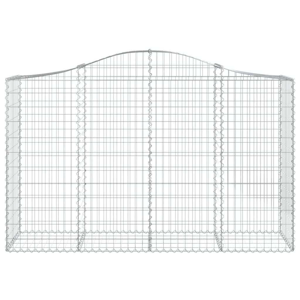 Kaarevat kivikorit 4 kpl 200x50x120/140 cm galvanoitu rauta - Sisustajankoti.fi