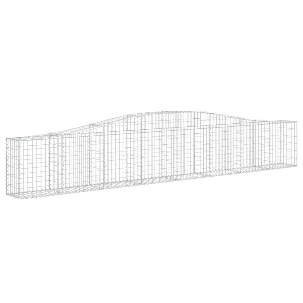 Kaarevat kivikorit 7 kpl 400x30x60/80 cm galvanoitu rauta - Sisustajankoti.fi