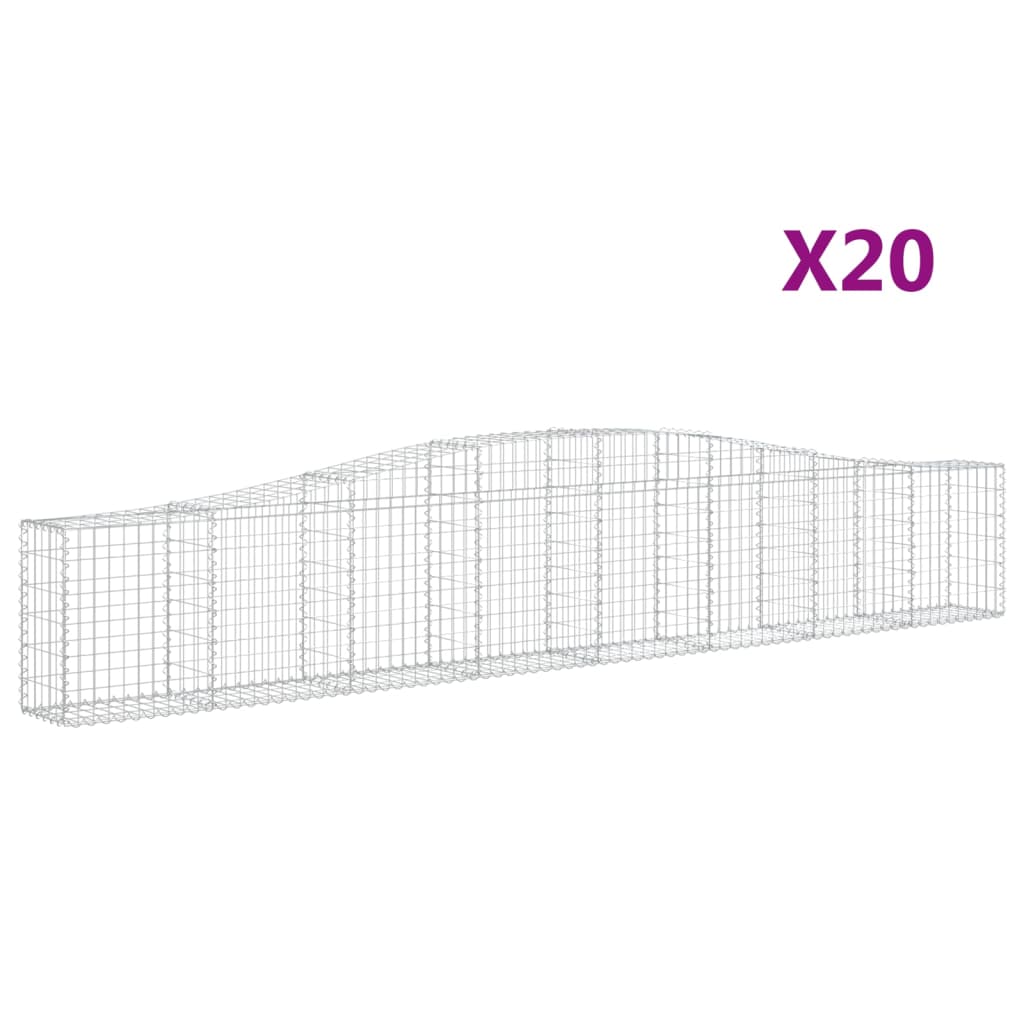 Kaarevat kivikorit 20 kpl 400x30x60/80 cm galvanoitu rauta - Sisustajankoti.fi