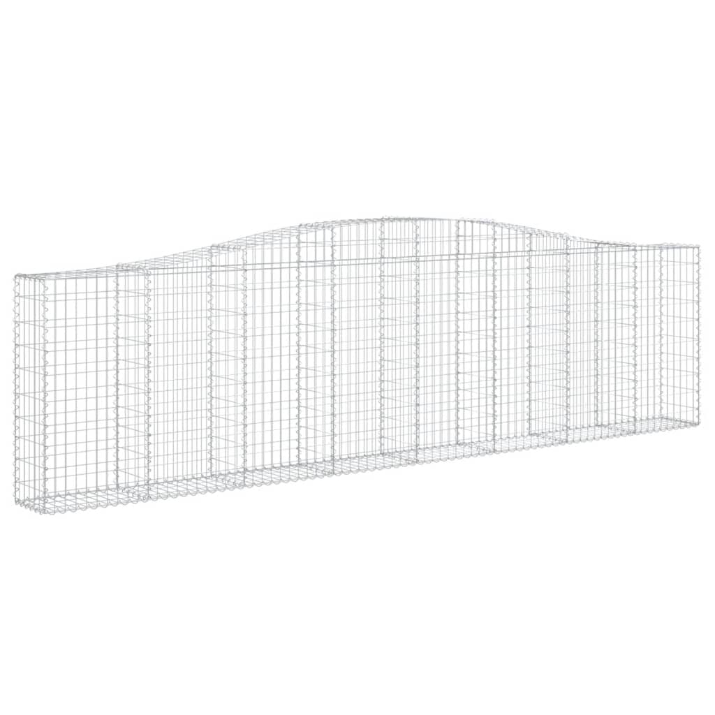 Kaarevat kivikorit 6 kpl 400x30x100/120 cm galvanoitu rauta - Sisustajankoti.fi