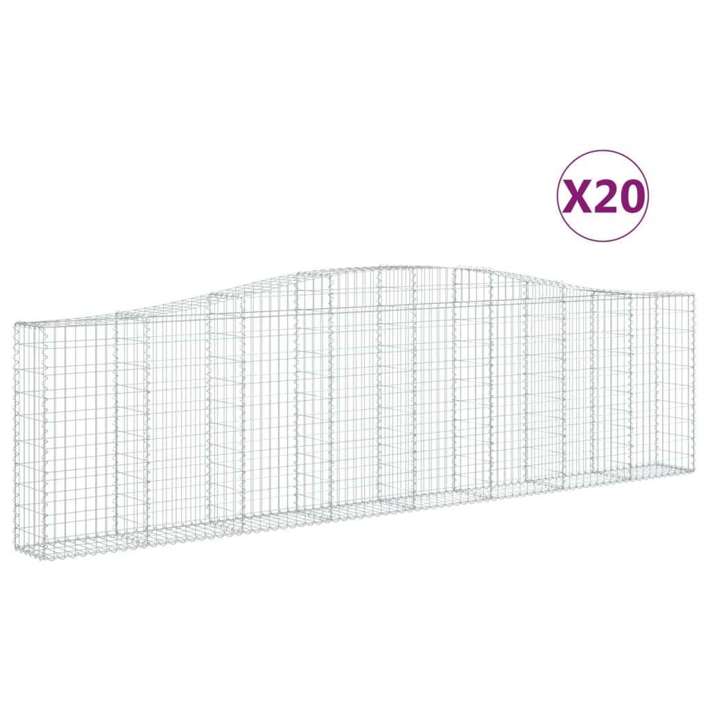 Kaarevat kivikorit 20 kpl 400x30x100/120 cm galvanoitu rauta - Sisustajankoti.fi
