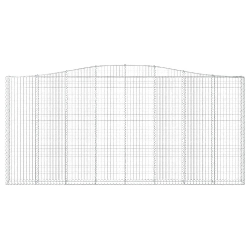 Kaarevat kivikorit 4 kpl 400x30x180/200 cm galvanoitu rauta - Sisustajankoti.fi