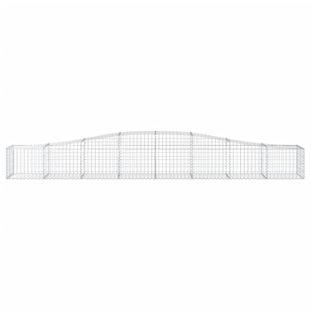 Kaarevat kivikorit 4 kpl 400x50x40/60 cm galvanoitu rauta - Sisustajankoti.fi