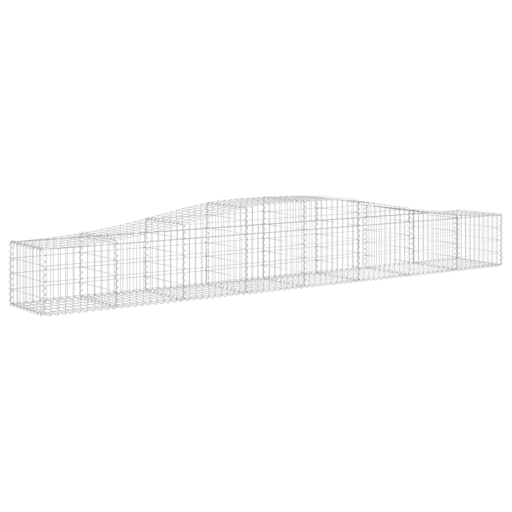 Kaarevat kivikorit 8 kpl 400x50x40/60 cm galvanoitu rauta - Sisustajankoti.fi