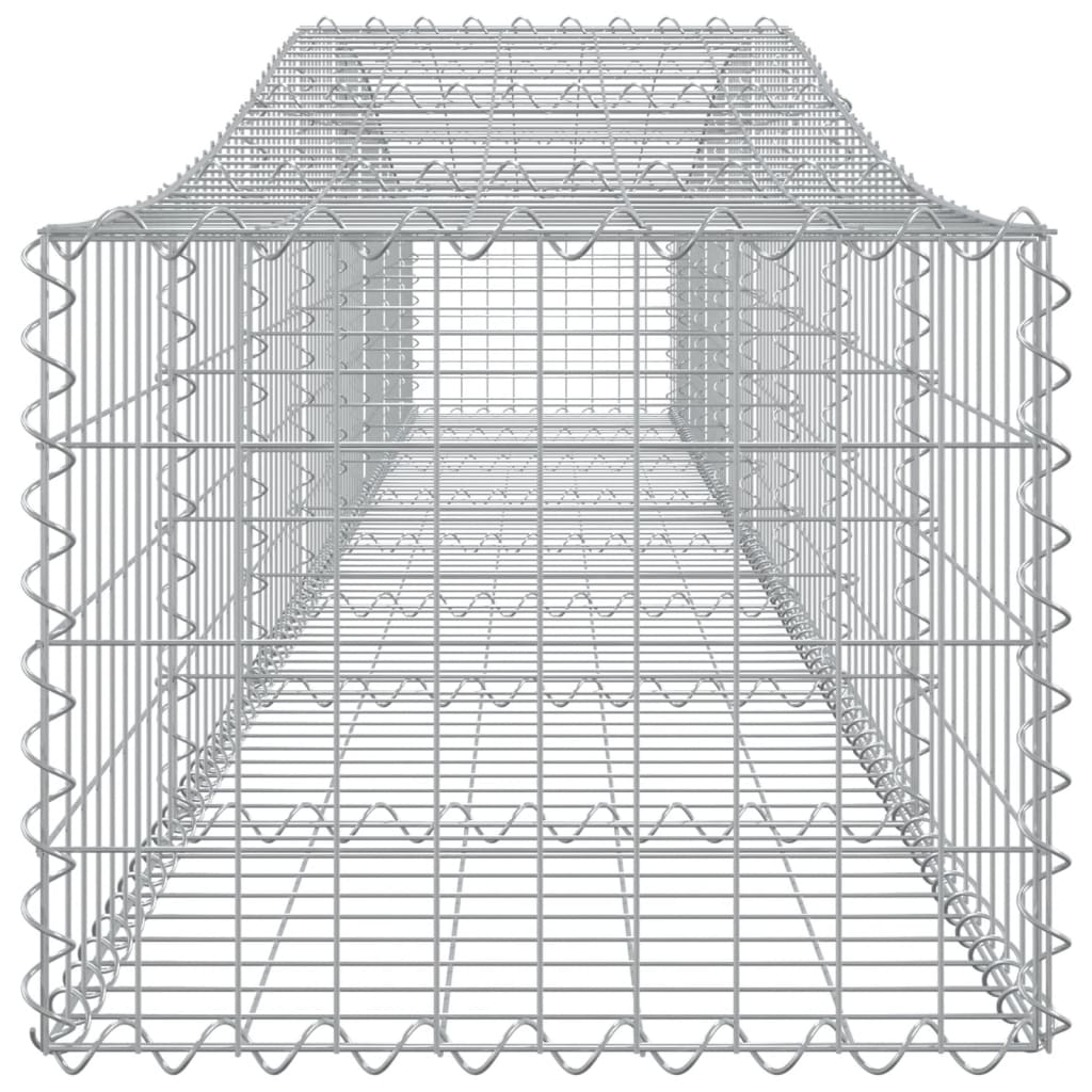 Kaarevat kivikorit 10 kpl 400x50x40/60 cm galvanoitu rauta - Sisustajankoti.fi