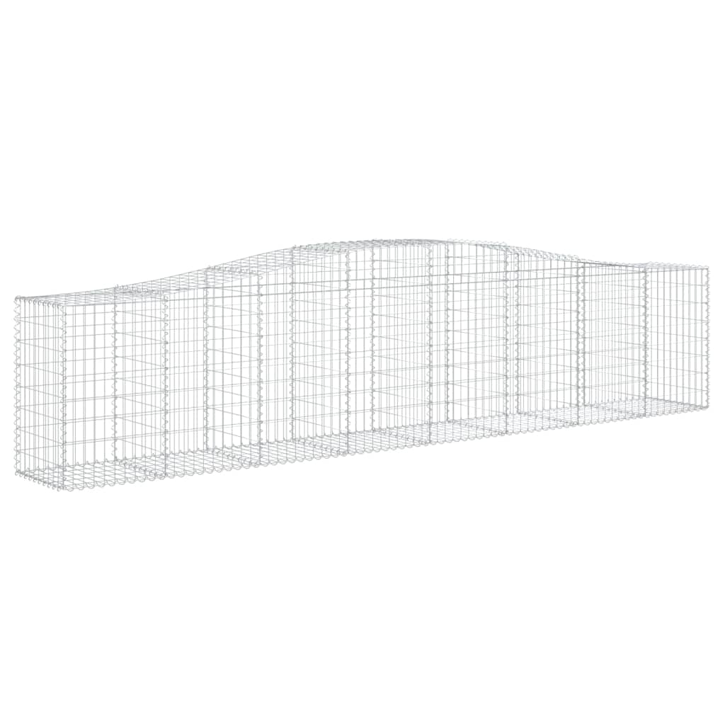 Kaarevat kivikorit 7 kpl 400x50x80/100 cm galvanoitu rauta - Sisustajankoti.fi