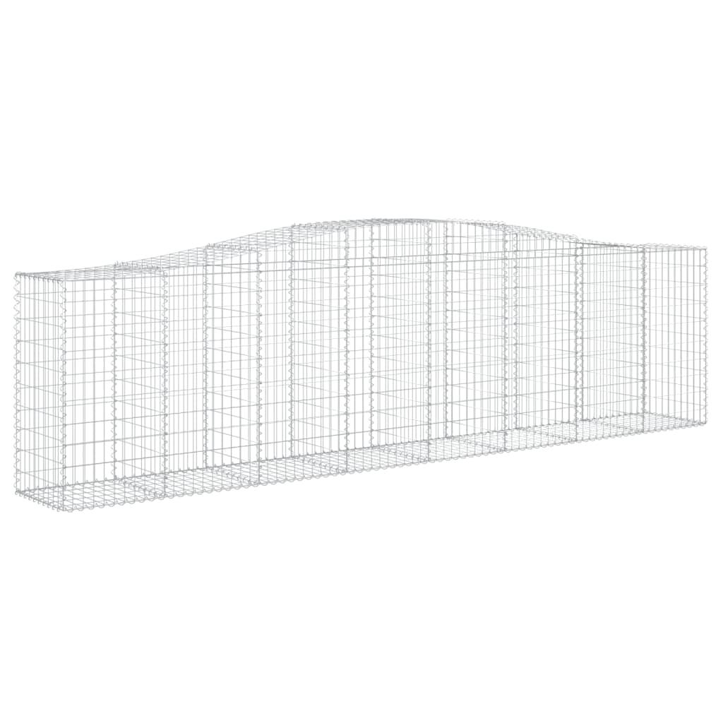 Kaarevat kivikorit 4 kpl 400x50x100/120 cm galvanoitu rauta - Sisustajankoti.fi