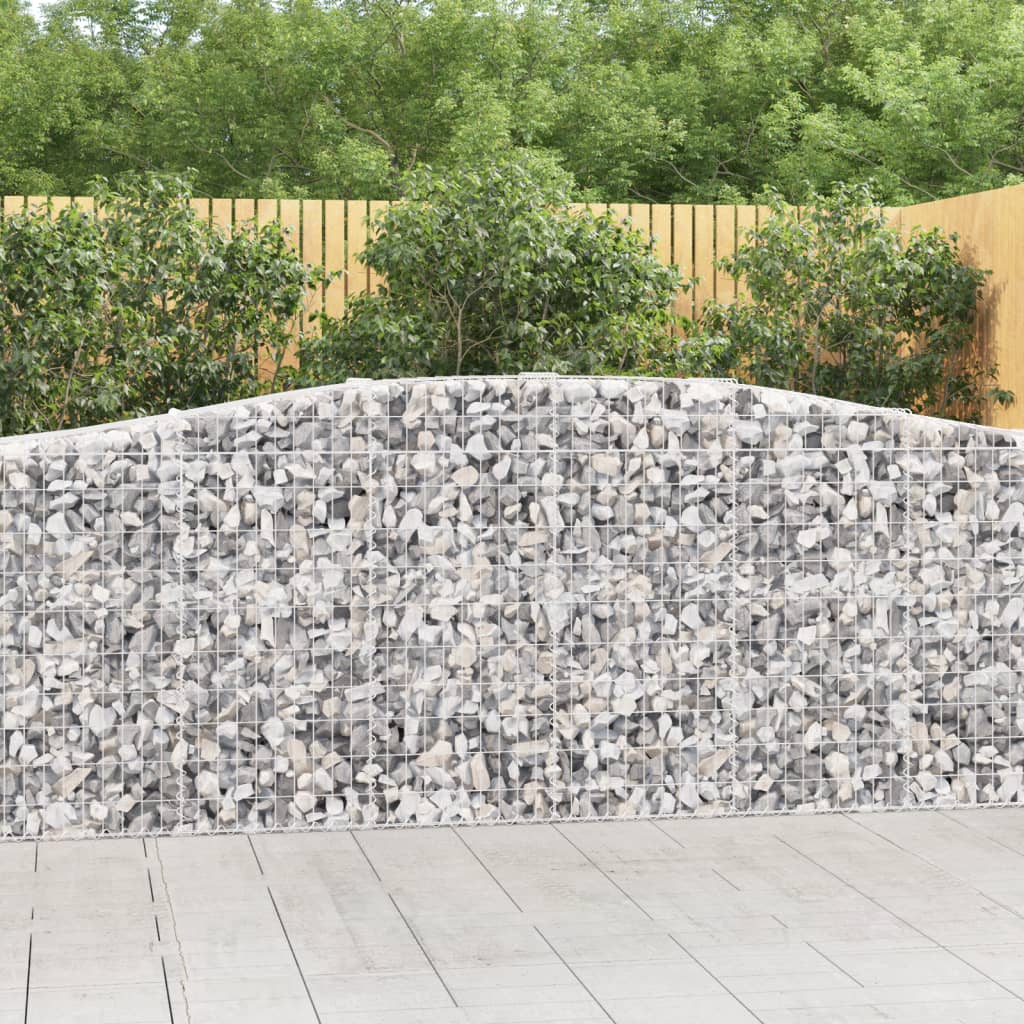 Kaarevat kivikorit 8 kpl 400x50x100/120 cm galvanoitu rauta - Sisustajankoti.fi