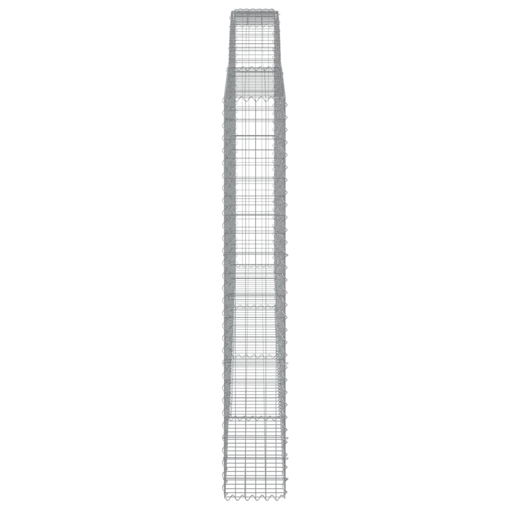 Kaarevat kivikorit 5 kpl 400x30x200/220 cm galvanoitu rauta - Sisustajankoti.fi