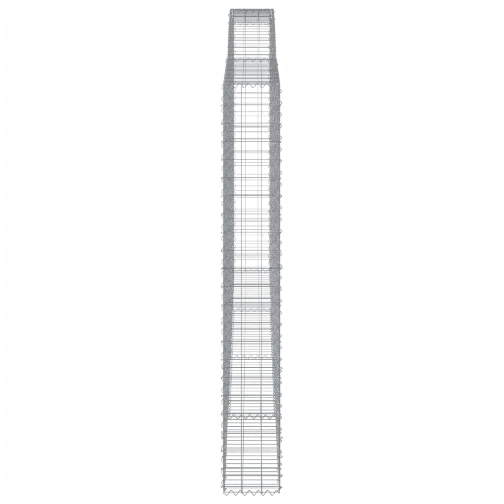 Kaarevat kivikorit 2 kpl 400x30x220/240 cm galvanoitu rauta - Sisustajankoti.fi