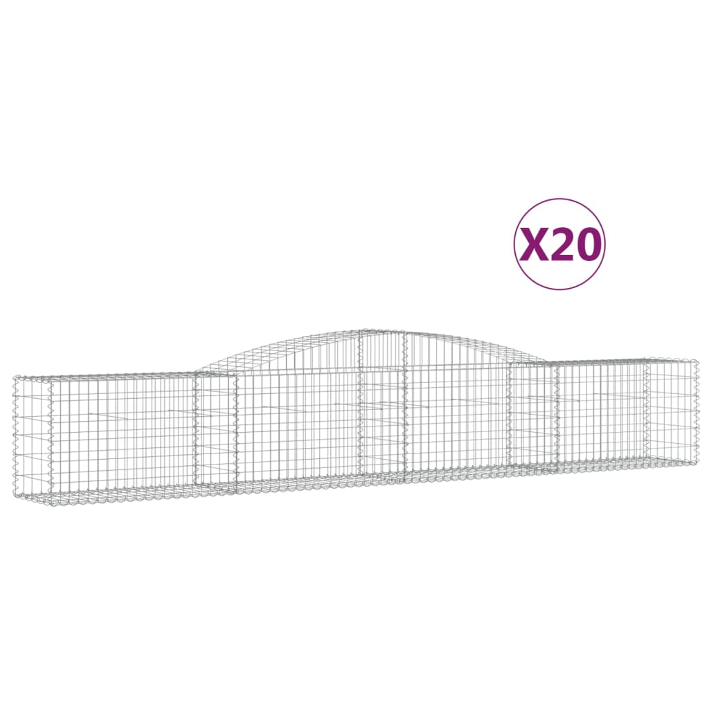 Kaarevat kivikorit 20 kpl 400x50x60/80 cm galvanoitu rauta - Sisustajankoti.fi