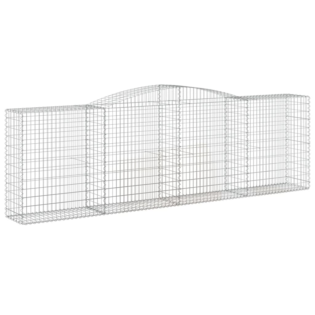 Kaarevat kivikorit 7 kpl 400x50x120/140 cm galvanoitu rauta - Sisustajankoti.fi