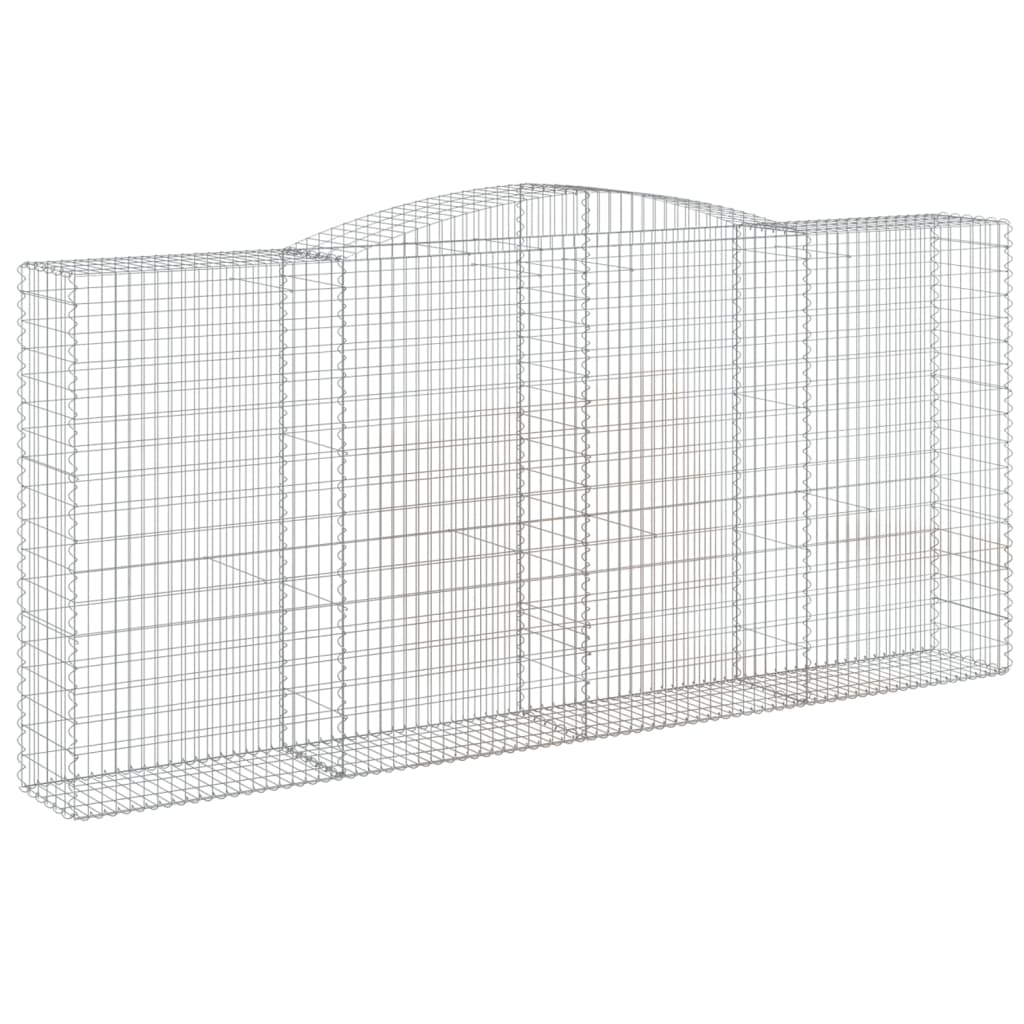 Kaarevat kivikorit 8 kpl 400x50x180/200 cm galvanoitu rauta - Sisustajankoti.fi