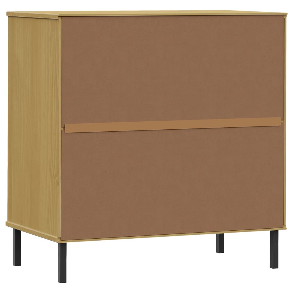 Senkki 3 laatikolla ruskea 77x40x79,5 cm täyspuu OSLO - Sisustajankoti.fi