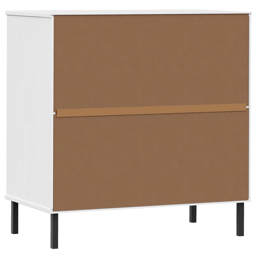 Senkki 3 laatikolla valkoinen 77x40x79,5 cm täyspuu OSLO - Sisustajankoti.fi