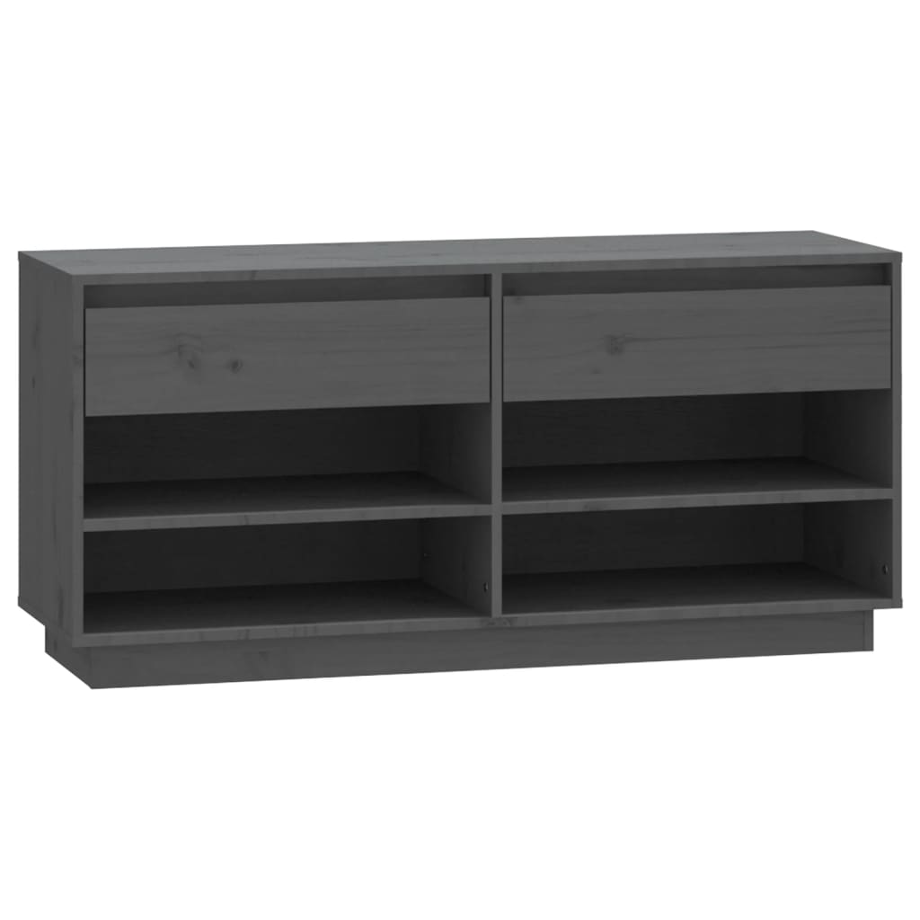 Kenkäkaappi harmaa 110x34x52 cm täysi mänty - Sisustajankoti.fi