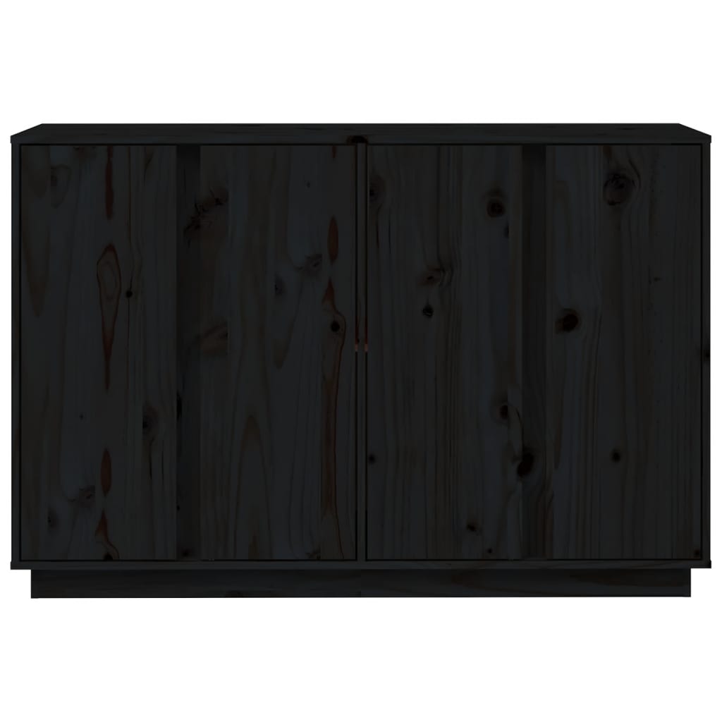Senkki musta 120x35x80 cm täysi mänty - Sisustajankoti.fi