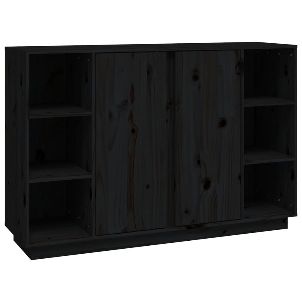 Senkki musta 120x35x80 cm täysi mänty - Sisustajankoti.fi