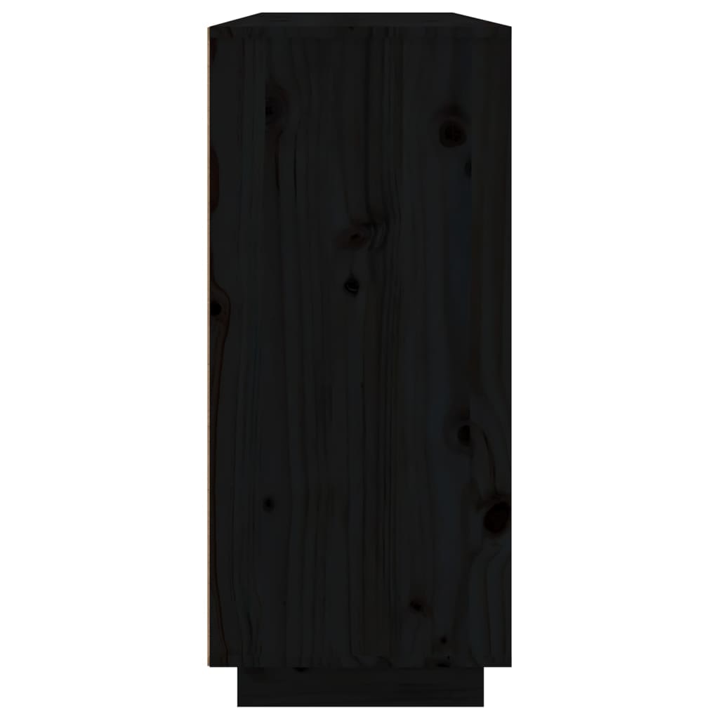Senkki musta 120x35x80 cm täysi mänty - Sisustajankoti.fi