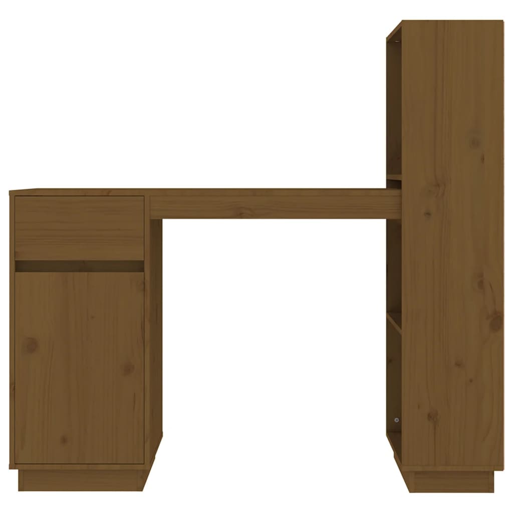 Työpöytä hunajanruskea 110x53x117 cm täysi mänty - Sisustajankoti.fi