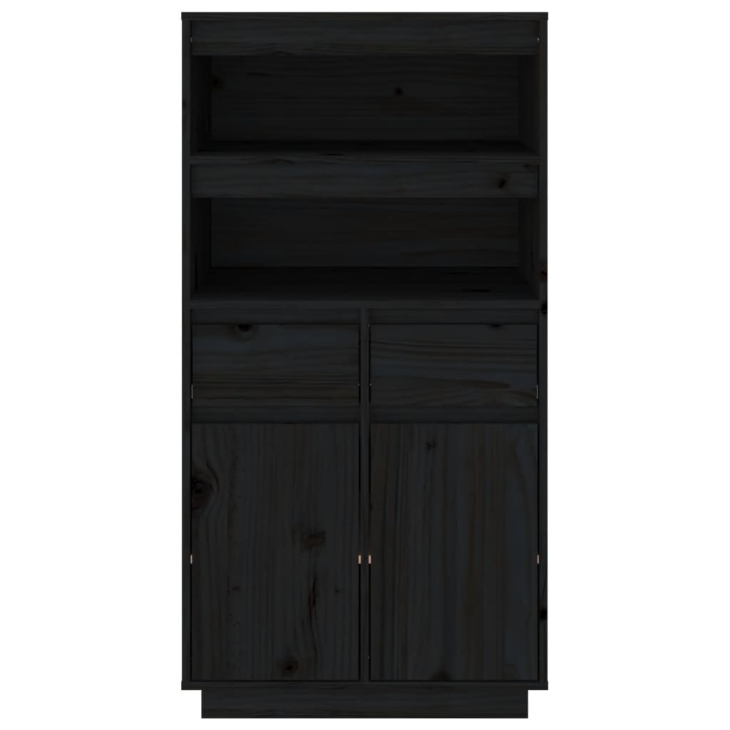 Kaappi musta 60x40x116,5 cm täysi mänty - Sisustajankoti.fi