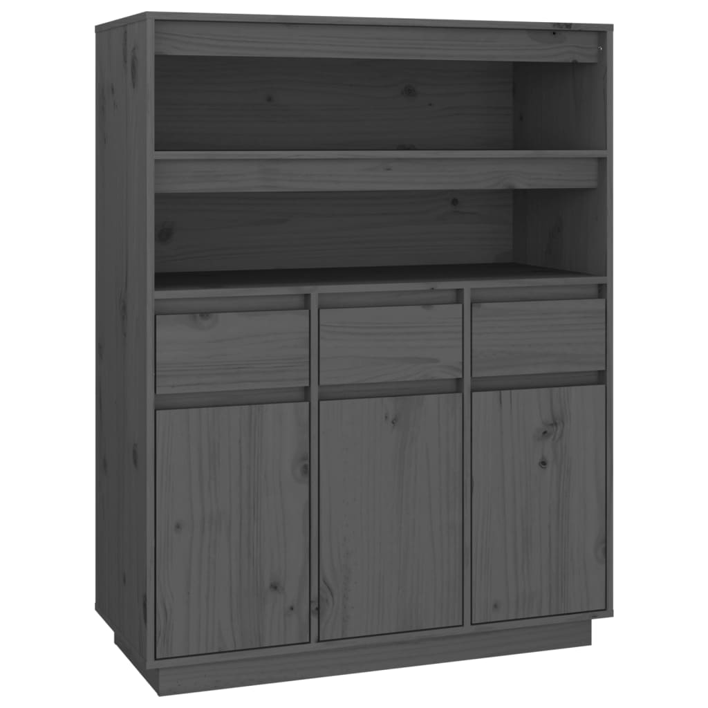Kaappi harmaa 89x40x116,5 cm täysi mänty - Sisustajankoti.fi