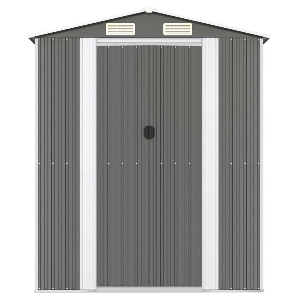 Puutarhavaja vaaleanharmaa 192x523x223 cm galvanoitu teräs - Sisustajankoti.fi