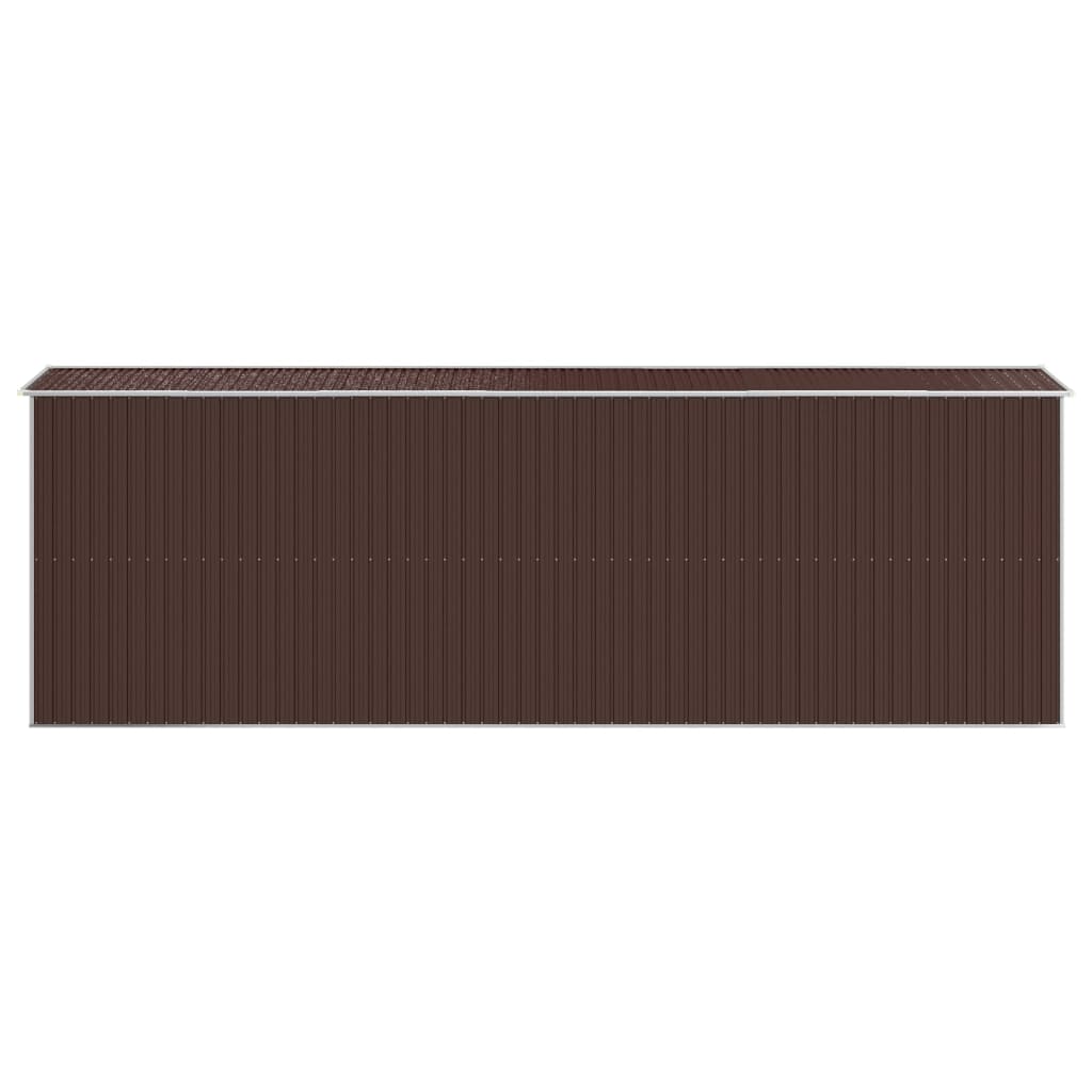Puutarhavaja tummanruskea 192x606x223 cm galvanoitu teräs - Sisustajankoti.fi