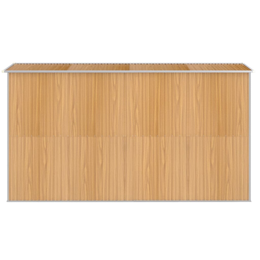 Puutarhavaja vaaleanruskea 192x357x223 cm galvanoitu teräs - Sisustajankoti.fi